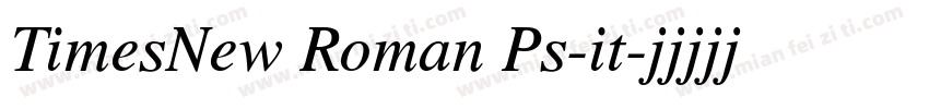 TimesNew Roman Ps-it字体转换